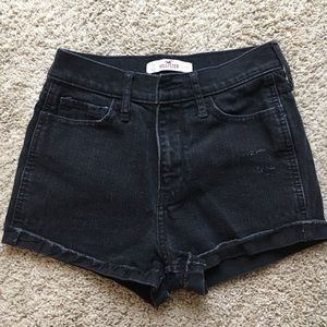 High waisted black shorts